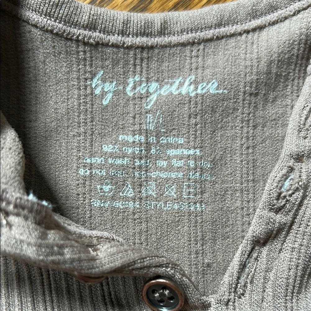 🌿By Together Taupe Ribbed Tank Top🌿 - Picture 2 of 4